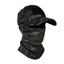 Bộ 2 món/Bộ đồ ngụy trang ban đêm nhiều màu Unisex kèm mũ lưỡi trai bóng chày chống nắng thoáng khí bảo vệ toàn diện, khăn bandana, khẩu trang, thích hợp cho thể thao, câu cá, đạp xe, đi bộ đường dài, cắm trại, leo núi, săn bắn và sử dụng mặt nạ trượt tuyết - Nhiều màu - Xem 2