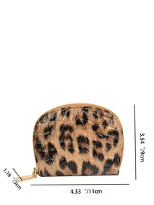 New Style Leopard Print Women's Card Bag, Fashion Coin Purse - Brown - View 6
