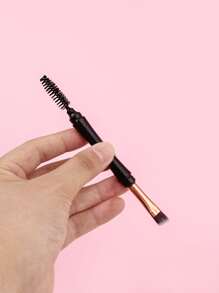 1件套高端睫毛梳（带盖）、双头眉刷、睫毛夹、超细眼线刷、眉胶刷套装，包含眉刷、眼影刷、螺旋刷、螺旋刷，赠品 - 黑色 - 查看 4