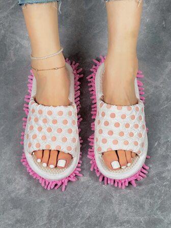 Women's Lightweight Mute Detachable Washable House Slippers For Slouchy Floor Cleaning