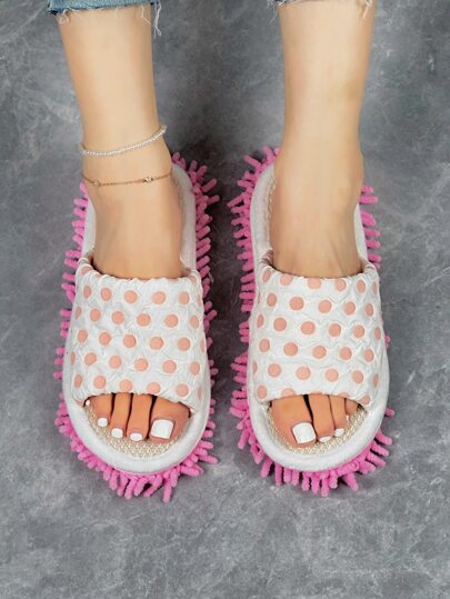 Women's Lightweight Mute Detachable Washable House Slippers For Slouchy Floor Cleaning