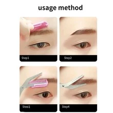 Premium Kéo cắt lông mày Cho nam giới & NỮ & Đúng mẫu Lược Đối với Hoàn hảo Tẩy lông & Tỉa cành - Hồng - Xem 3
