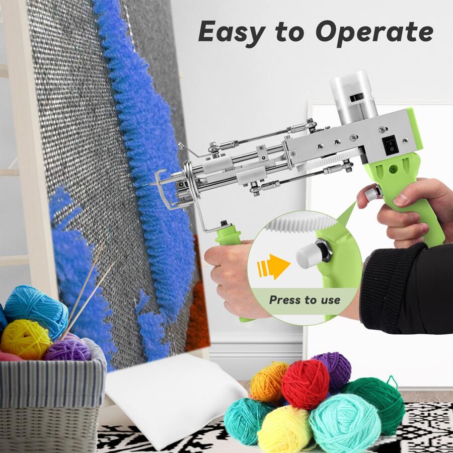 Rug Tufting Gun with Carpet Trimmer Kit RugTuftGunwithTufting