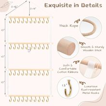 Oaoleer Baby Headband Holder Jewelry Organizer For Girls, 40 Hooks Baby Nylon Bows ​Hair Accessories Organizer Storage Wall Hanging Decor For Nursery Closet Room Door - 40鉤白色 - 查看 5