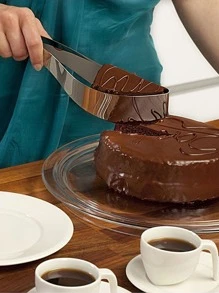 1 Pieza Herramienta De Acero Inoxidable Para Cortar Pasteles En Cubos, Divisor De Pasteles Para Cocina - Plateado - Ver 1