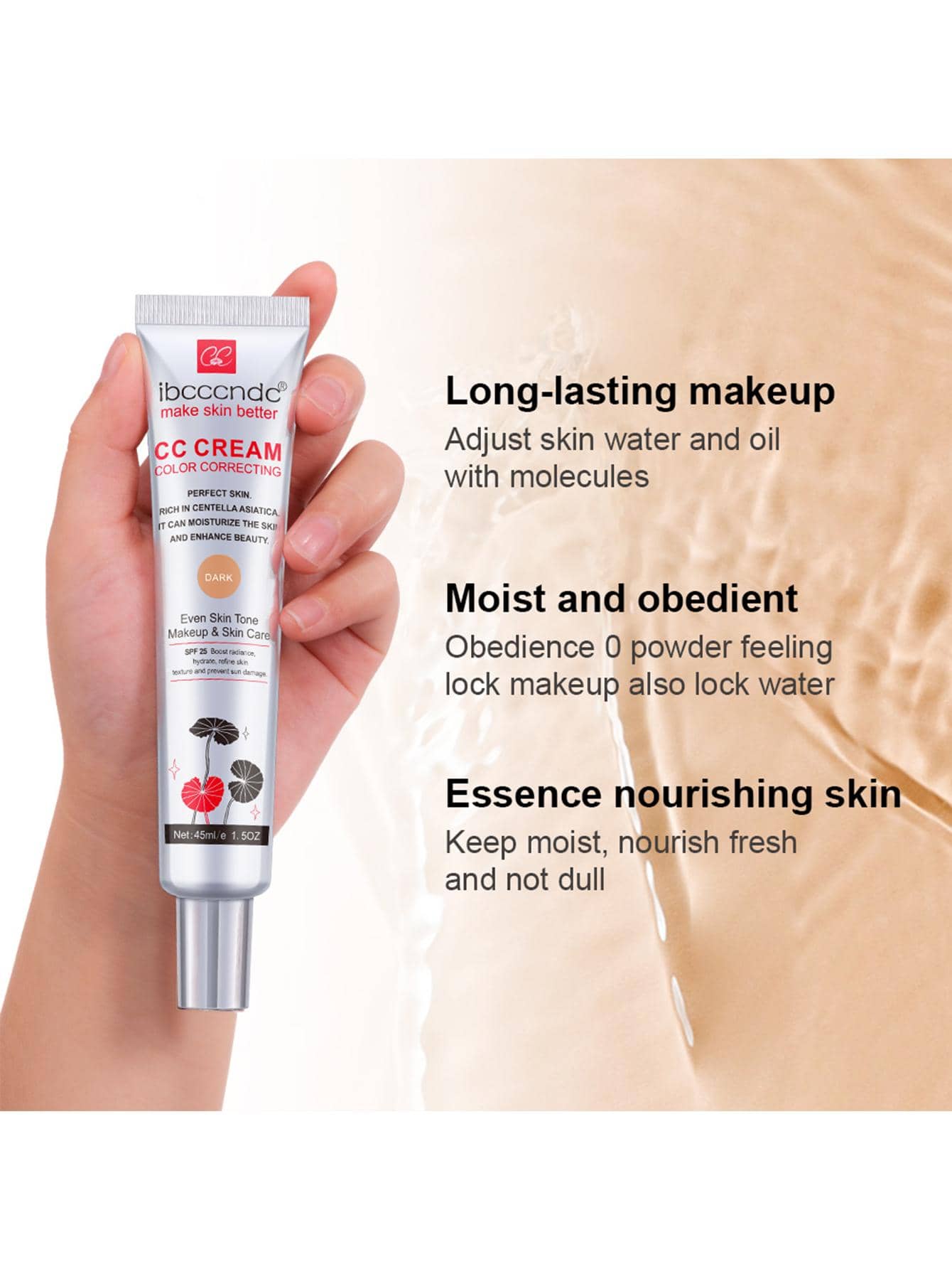 2 Pcs Color Correcting CC Cream With Centella Asiatica, Light Multi