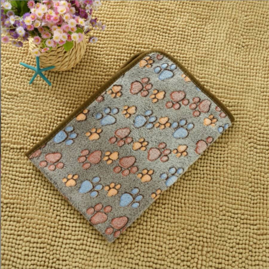 1 Miếng In Kẻ sọc Chăn nỉ Flannel Đối với Thú cưng Với Chân Mô hình , Hoàn hảo Đối với Mèo , Chó , Thoải mái Đang ngủ Bộ đồ giường Đối với Nhà  , Trong nhà - màu nâu - Xem 1