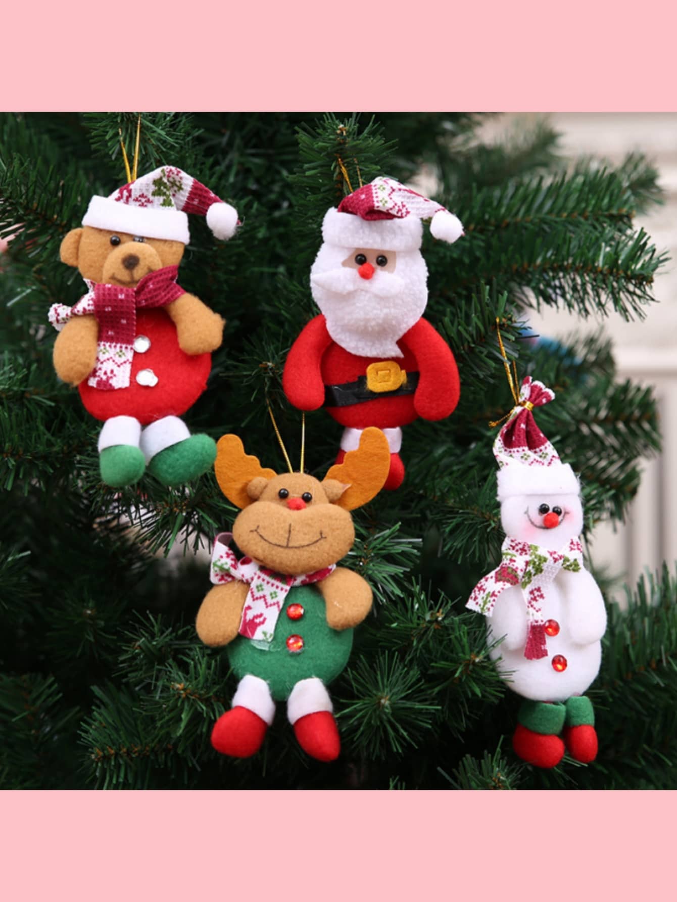 新款聖誕裝飾包括聖誕老人,樹裝飾,節慶裝飾和樹吊墜