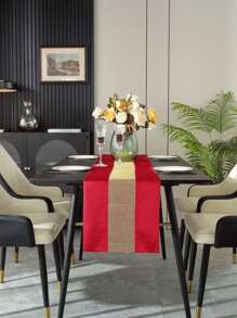 1入組豪華時尚桌旗/床旗/床罩帶水鑽裝飾 - 紅色 - 查看 3