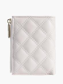 BATSIOE 2026 Short Women Wallet With Embroidery, TPU Splice, Student Card Holder, Coin Purse, Minimalist Handbag Card Case - White - View 3