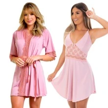 Women Nightgowns & Sleepshirts - Rusty Rose - View 1