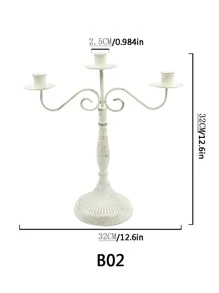 1入組復古鍛鐵多種頭燭台,家庭客廳餐具桌子裝飾用品和禮品配件 - 彩色 - 查看 11