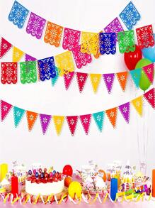 Biểu ngữ tiệc Mexico, Đồ trang trí tiệc Carnival, Đồ trang trí, Đồ trang trí Ngày của người chết, Biểu ngữ treo cờ Carnival Mexico cho đồ trang trí tiệc, Đồ dùng Giáng sinh - Nhiều màu - Xem 1
