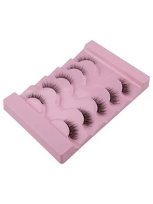 5 Paar/set Natürliche & Niedliche Halblange Komfortable Weiche Falsche Wimpern Aus Wolle