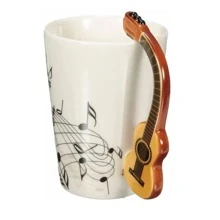 Taza de Céramica con Mango en Forma de Guitarra Acústica - Multicolor - Ver 4