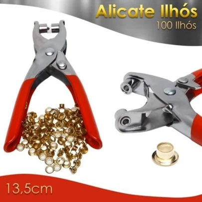 ALICATE PARA APLICAÇÃO DE ILHOS - C/100 ILHOSES