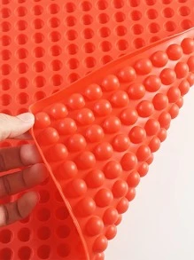 1 Pièce Moule En Silicone À Demi-sphère Rouge En Option Avec 140 Ou 468 Trous Pour Chocolat, Bonbons, Pâtisserie, Aliments Pour Animaux De Compagnie, Outil De Bricolage Pour Gâteau