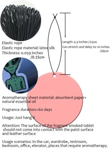 Ambientador para auto con diseño animal, difusor de aromaterapia y fragancia, clips de rejilla - Blanco y Negro - Ver 9