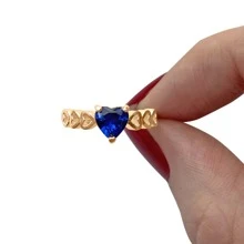 Fine Single Ring - Royal Blue - View 4