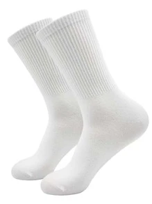 女性用ホワイトカジュアル中ざわりソックス 10組 - ホワイト - チェックする 2