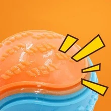 1pc Random Color Durable Tpr Molar Tooth Train Squeaky Dog Toy For Chewing And Biting - Multicolor - View 5