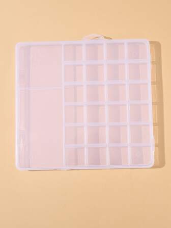Boîte De Rangement En Plastique Transparent Fixé De 26 Grilles Pour Perles, Bijoux, Accessoires De Cheveux, Strass, Petites Perles En Faux, Etc.