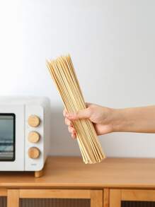 50 Piezas Brochetas De Bambú De Madera De 25 Cm/30 Cm, Herramienta De Carne De Bambú Para Barbacoa De Comida, Palillos Largos Desechables Para Parrillas De Catering De Fiestas
