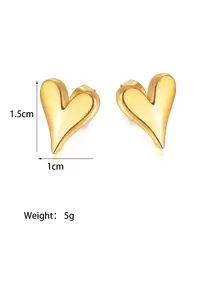 Transfrontalier En Gros Européen Et Américain Style 18K Plaqué or En Acier Inoxydable Femme Boucles D'oreilles Avec Doré Design Cœur Pendentif , Femme Mode Bijou