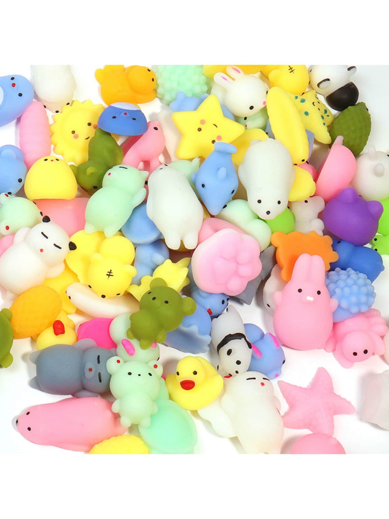 20PCS Random Kawaii Mochi Squishy Toys For Kids Party Favors, Mini