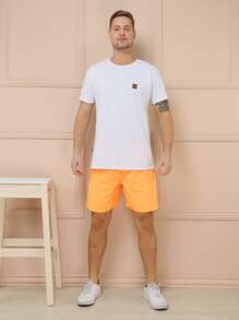 Men Shorts - 橘色 - 查看 2