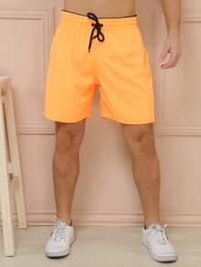 Men Shorts - 橘色 - 查看 3