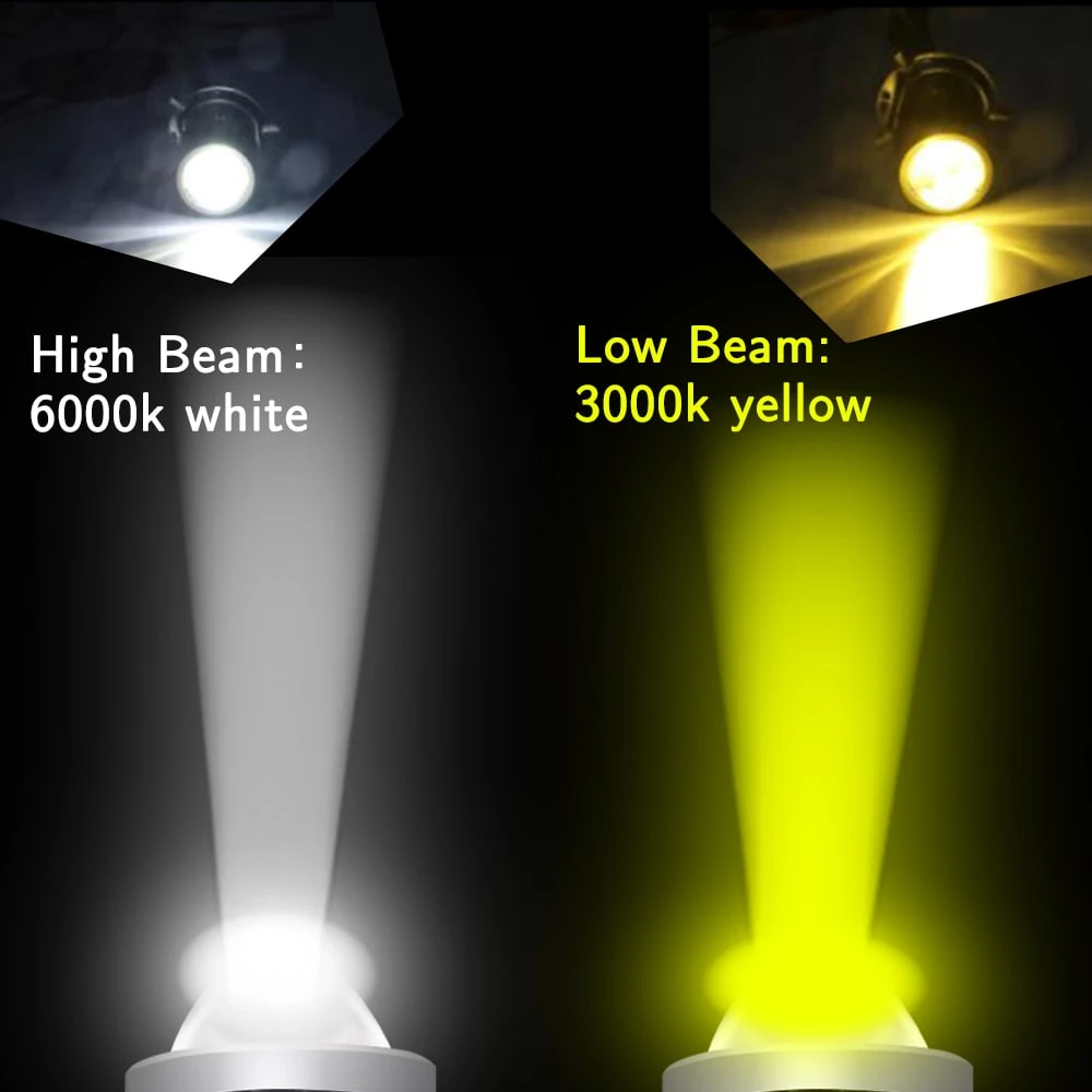 אור LED לאופנוע מיני בסגנון אבן חן, עדשה כפולה, רכב חשמלי מרוכז בהיר ...