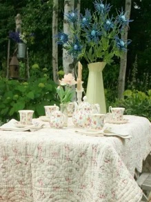 1/3 件人造蓟花茎蓝蓟假花花束真实触感蓟花装饰仿植物蓟花束适用于家庭婚礼中心装饰厨房办公室托儿所装饰 - 藍色 - 查看 6