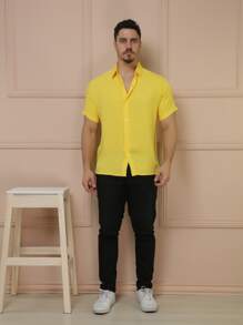Men Shirts - Màu vàng - Xem 3