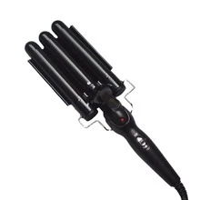 三管波浪卷发器，打造蓬松波浪发型工具 - 黑色 - 查看 8