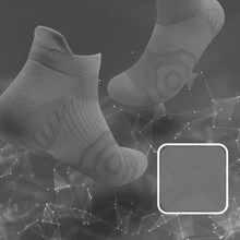 Sports Outdoor 5 Pairs Women Athletic Lightweight Breathable Compression Running Ankle Socks Black Gray White