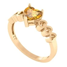 Fine Single Ring - 黃色 - 查看 5