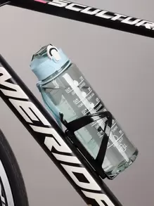 1 Pieza Botella De Agua De Plástico Transparente De 2000 Ml O 750 Ml, Botella De Agua Deportiva Con Eslogan Gráfico Para Uso En Interiores Y Exteriores