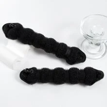 2入組女性短髮造型工具及髮髻製作配件，休閒款 - 黑色 - 查看 3