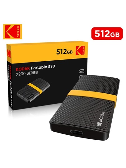 外付けハードディスク・ドライブ Kodak X120 PRO 1TB SSD Kodak X120 PRO SSD: Up to 1TB, Blazing-Fast SATA Upgrade