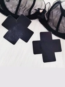 10 piezas/set de mujeres desechable cruzado en forma de Cubierta de pezón , ultra delgado con transpirable , anti-luz fuga con sin rastro Adhesivo