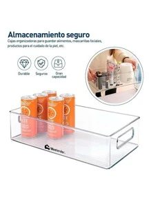 ¡Ordena tu refrigerador al instante con los Bluelander Organizadores de Acrílico! ¡Diseño apilable para un espacio maximizado y una cocina más ordenada!( tamaño de 25.5 x 15.5 x 7.5 cm, 8piezas)