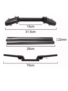 Universal Metal Motorcycle Sports Handlebar Positions 3 Pcs. Vmingo - Black - View 9