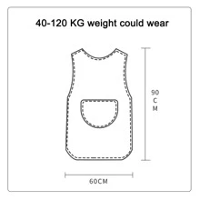 1件可拆卸塔防水防油60*90CM，40~120公斤適穿的美容美甲沙龍理髮廚房圓畫布圍裙，男女廚師燒烤餐廳酒吧咖啡廳美甲美容工作室制服 - 黑色 - 查看 4