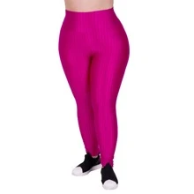 Plus Size Sports Leggings & Pants - Hot Pink - View 1