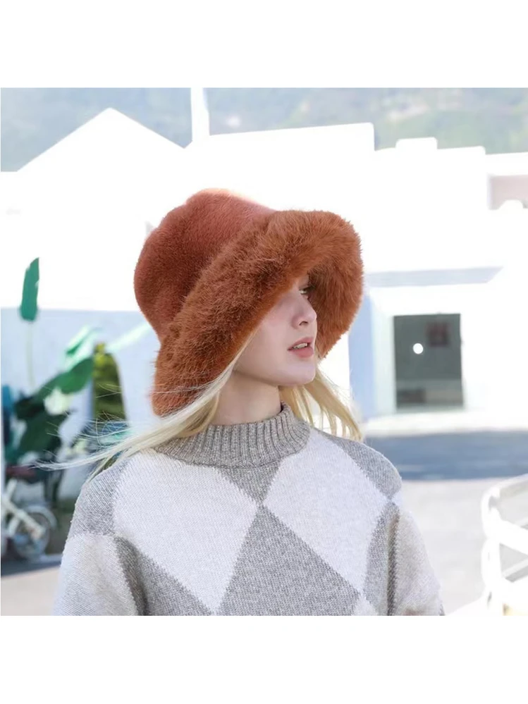 Cappello A Secchiello In Finta Pelliccia Leopardata – Morbido E Caldo Per L'Inverno, Taglia Unica 56-58cm