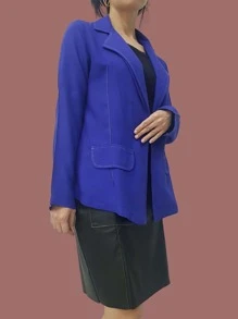 Women Coats - 藍色 - 查看 3