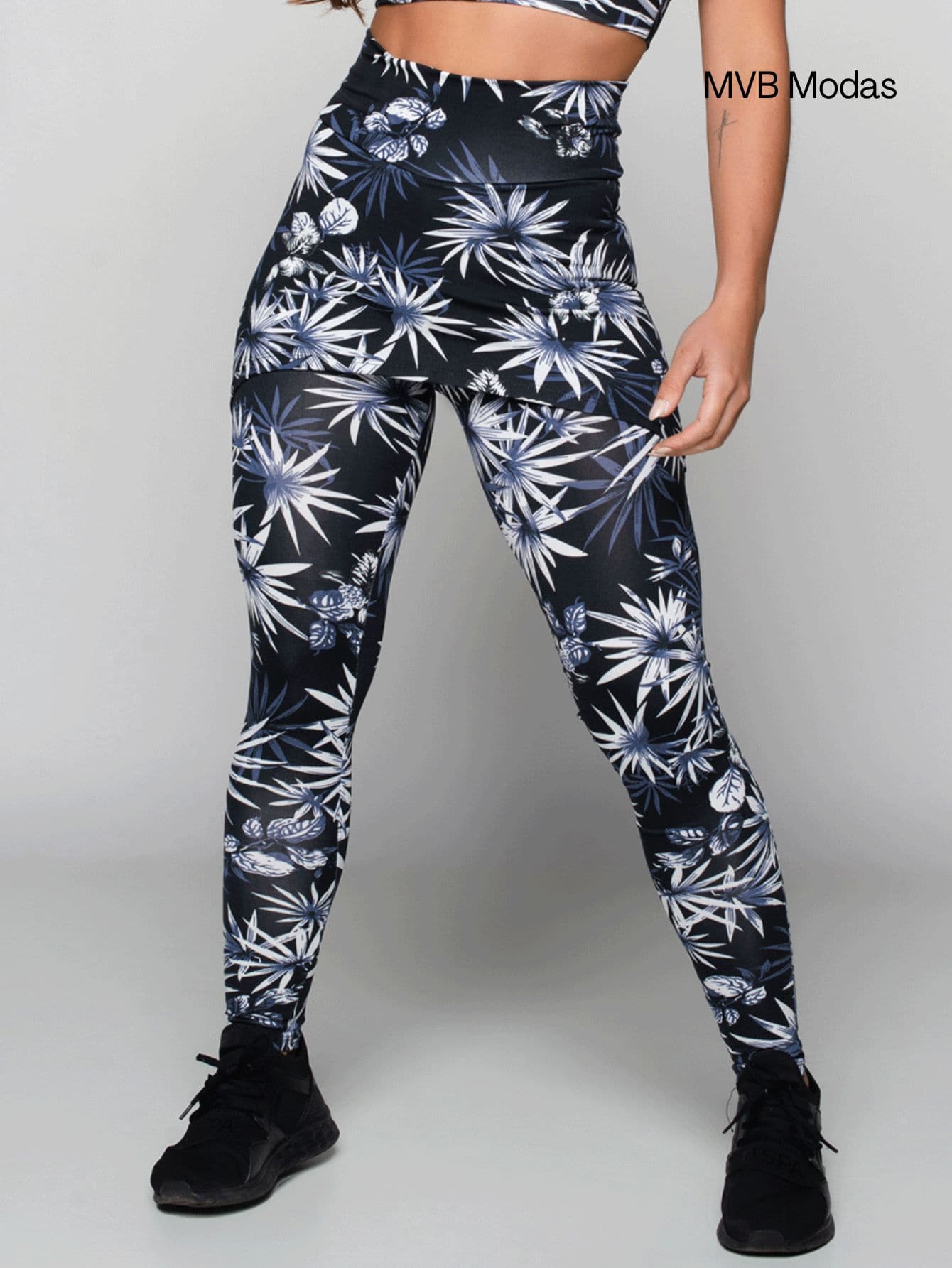 MVB Modas Women Leggings - Navy Blue - View 1