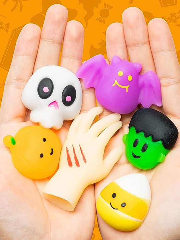 ハロウィン 可愛いフェイス入り もちもちスクイーズトイ 、かぼちゃ