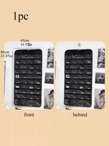 Hộp Đựng Đồ Trang Sức Treo - màu đen - Xem 4